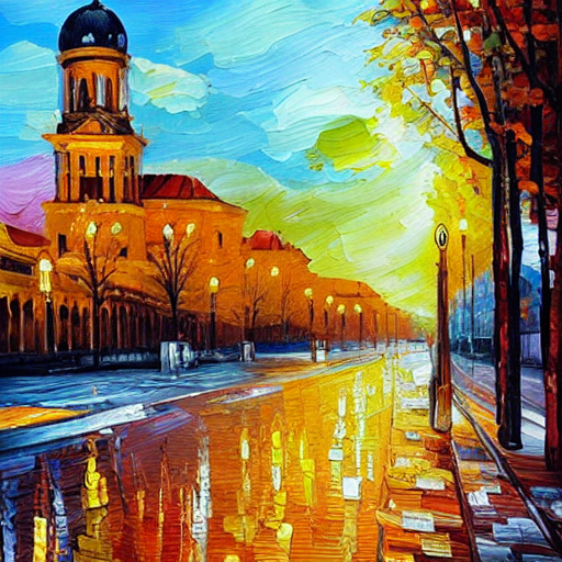 Berlin City Landscape, Oil Painting - Stable Diffusion