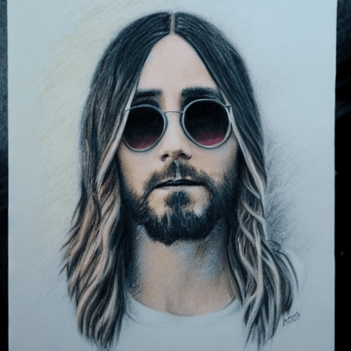 Pastel Drawing of Jared Leto