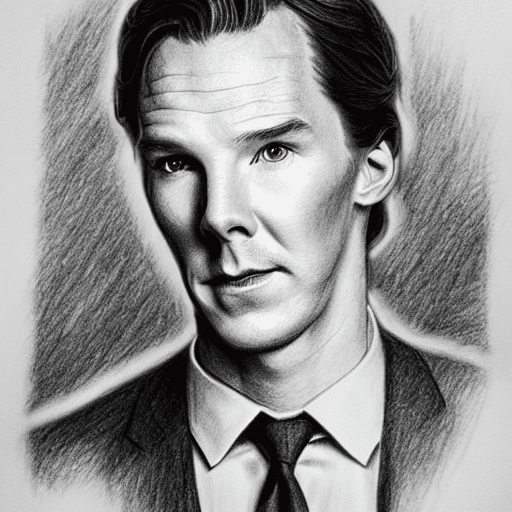 Pencil Drawing of Benedict Cumberbatch