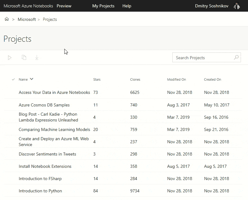 Azure Notebooks Share